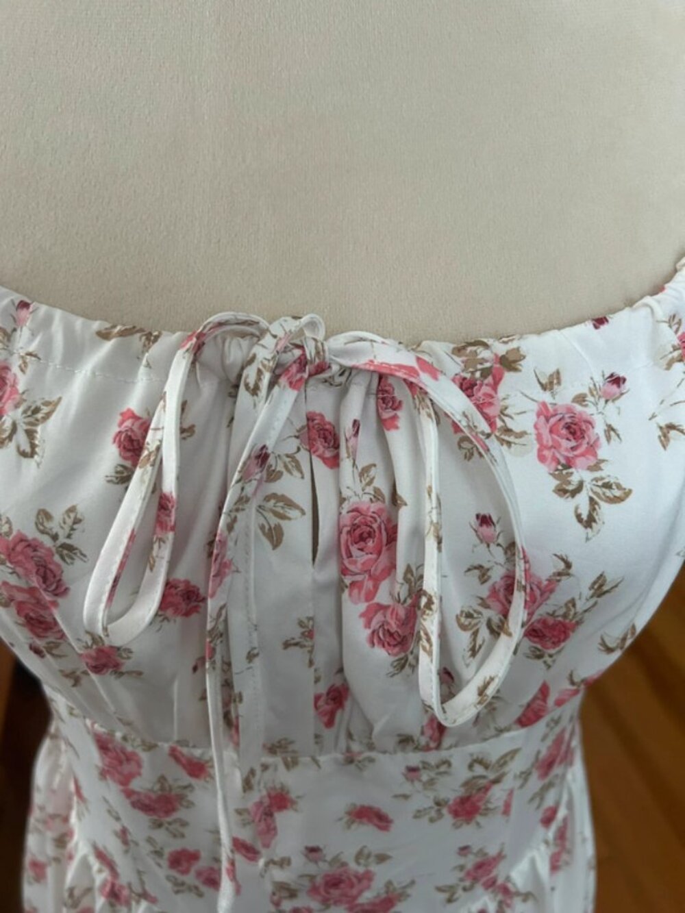Scarlet Darkness Milkmaid Pockets Mini Dress Brown Size M - Picture 4 of 10